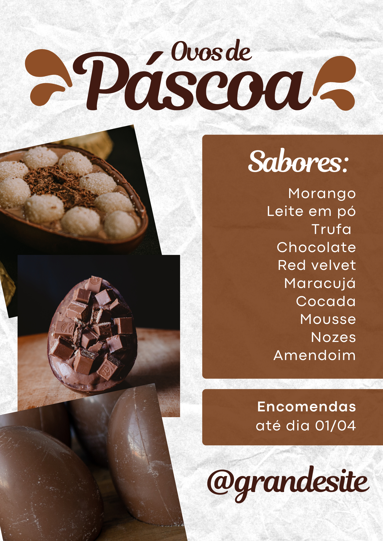 Cardápio Moderno Marrom